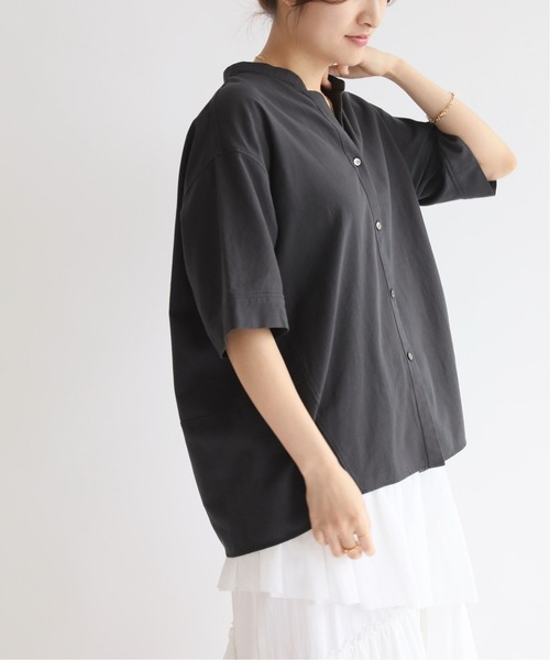 IENA（イエナ）の「Cu/Cアムンゼンシャツ◆（シャツ/ブラウス・レディース・ブラック/カーキ/ホワイト・FREE）」の3枚目の写真