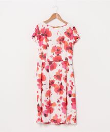 未使用の様子 アルマアンローズ ボタニカル ワンピース ハナエモリ 洗える HANAE MORI ALMA EN ROSE（ハナエモリ アルマ・アン・ローズ）の