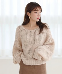 by muni:r | ルーズシルエット　バルキーラウンドネック　ニット(ニット/セーター)