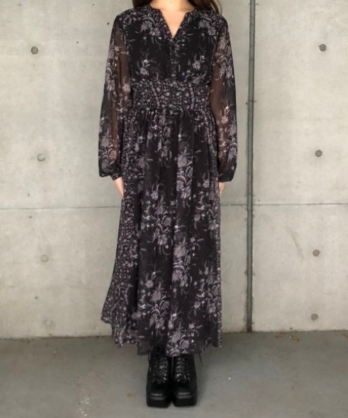 ENVYM（アンビー）の「ノーカラースウィッチングＯＰ（ワンピース・レディース・ベージュ/ブラック・FREE）」の6枚目の写真