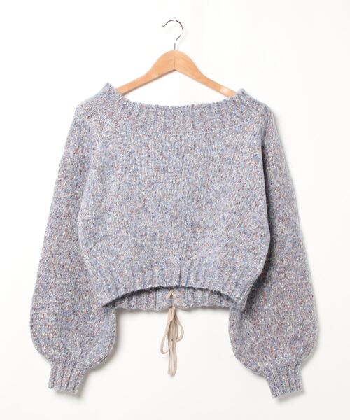 archives（アルシーヴ）の「レースアップニットプルオーバー（ニット/セーター・レディース・ネイビー/グレー/オフホワイト/ブルー・MEDIUM）」の15枚目の写真