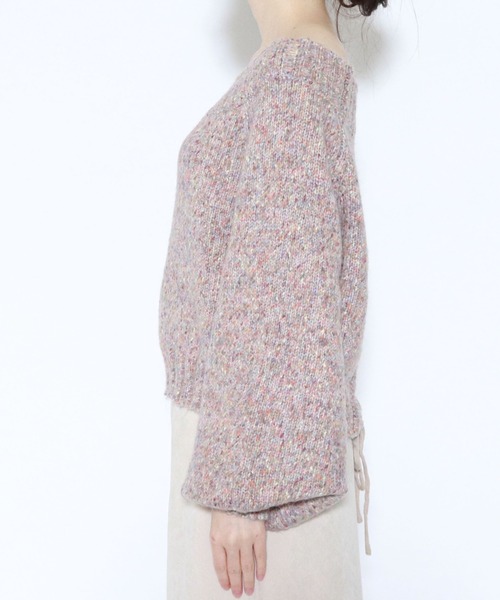 archives（アルシーヴ）の「レースアップニットプルオーバー（ニット/セーター・レディース・ネイビー/グレー/オフホワイト/ブルー・MEDIUM）」の17枚目の写真