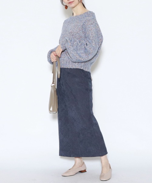 archives（アルシーヴ）の「レースアップニットプルオーバー（ニット/セーター・レディース・ネイビー/グレー/オフホワイト/ブルー・MEDIUM）」の12枚目の写真