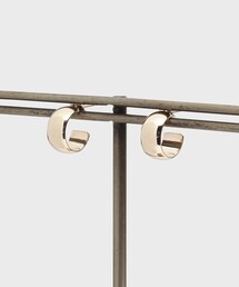 K18ミラーカットビーズ フープピアス（中）（ピアス（両耳用