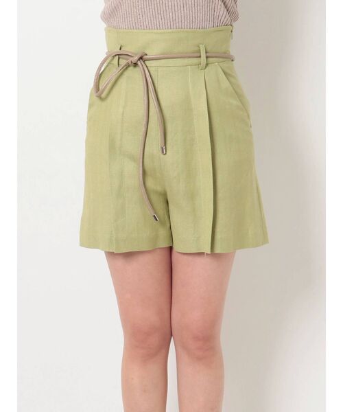 MERCURYDUO(マーキュリーデュオ)の「コードベルト付リネンショートパンツ(その他パンツ・レディース・アイボリー/ライム・SMALL/MEDIUM)」の7枚目の写真