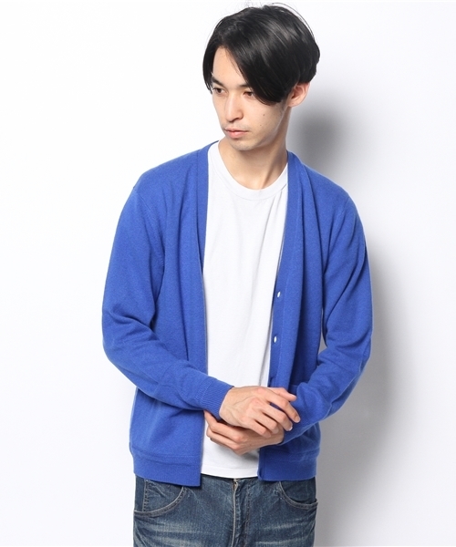 SHIPS（シップス）の「SC: 12ゲージ カシミヤ Vネック ニット/カーディガン（カーディガン/ボレロ・メンズ・グレー/ブルー/ネイビー/イエロー・SMALL/X-LARGE/LARGE/MEDIUM）」の9枚目の写真