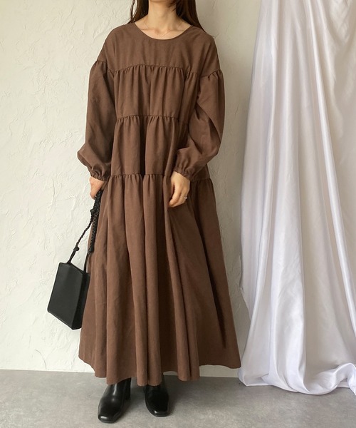 セール 長袖 ロング ティアード ワンピース ワンピース She S Closet シーズクローゼット のファッション通販 Zozotown