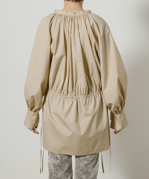 まつ子。様アダムエロペ　水色 ノーカラージャケット バルーンスリーブ まつ子。様アダムエロペ 水色 ノーカラージャケット バルーン