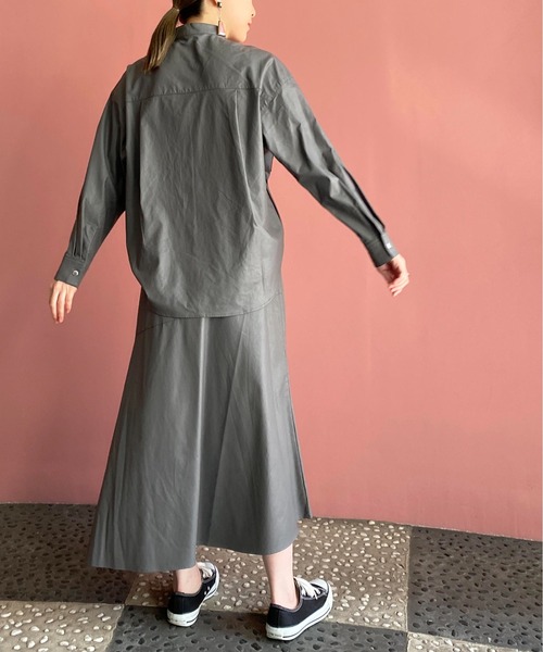 PICCIN（ピッチン）の「レザーライクアシメスカート（スカート・レディース・チャコールグレー/グレイッシュベージュ・M/L）」の12枚目の写真