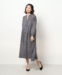 AMERICAN HOLIC | スタンドカラーフラワープリントワンピース(ワンピース)