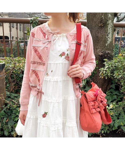 PINK HOUSE（ピンクハウス）の「リボンブローチ付き2WAYフリル