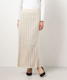 note et silence  | Raw silk 透かし編みスカート(スカート)