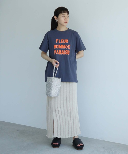 note et silence (ノートエシロンス)の「Raw silk 透かし編みスカート(スカート・レディース・ブラック/キナリ・FREE)」の21枚目の写真