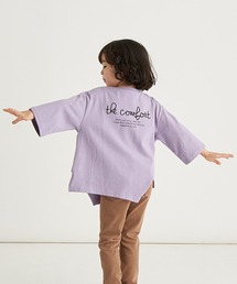 b・ROOM | 【プチプラ】バックプリント変形7分袖Tシャツ(Tシャツ/カットソー)
