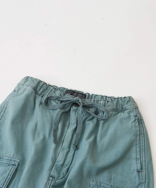 CUBE SUGAR（キューブシュガー）の「ムラ糸 バックサテン ９分丈 イージー カーゴパンツ（カーゴパンツ・レディース・カーキ/ベージュ/サックスブルー/ネイビー・S/M）」の21枚目の写真