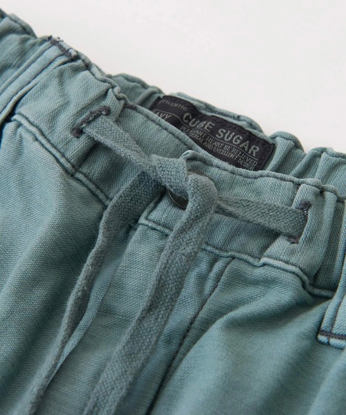 CUBE SUGAR（キューブシュガー）の「ムラ糸 バックサテン ９分丈 イージー カーゴパンツ（カーゴパンツ・レディース・カーキ/ベージュ/サックスブルー/ネイビー・S/M）」の22枚目の写真