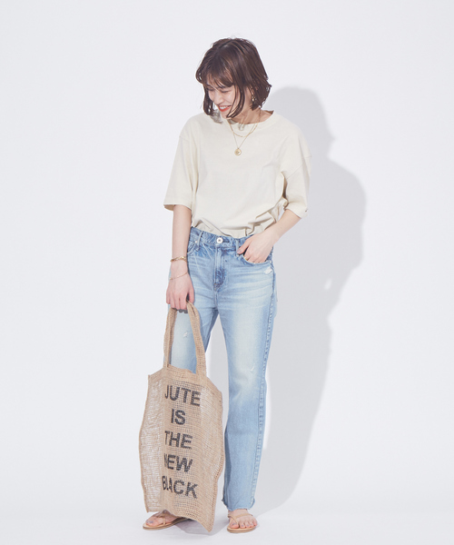 MAISON BENGAL（マイソンベンガル）の「【Maison Bengal】ジュートエコバッグ（トートバッグ・レディース・アイボリー・フリー）」の4枚目の写真