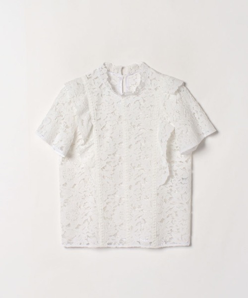 ルルウィルビー　レースブラウス　新品未使用タグ付き LOULOU WILLOUGHBY】サテンドットレースブラウス|allureville