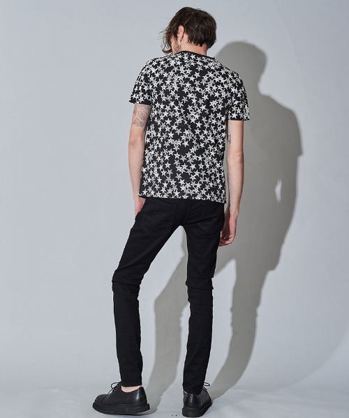 NO ID.(ノーアイディ)の「mt7142- マルチスタープリントT Tシャツ(Tシャツ/カットソー・メンズ・ピンク系その他/グレー/アイボリー/ブラック・2/1)」の15枚目の写真