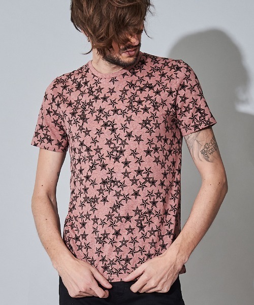 NO ID.(ノーアイディ)の「mt7142- マルチスタープリントT Tシャツ(Tシャツ/カットソー・メンズ・ピンク系その他/グレー/アイボリー/ブラック・2/1)」の21枚目の写真
