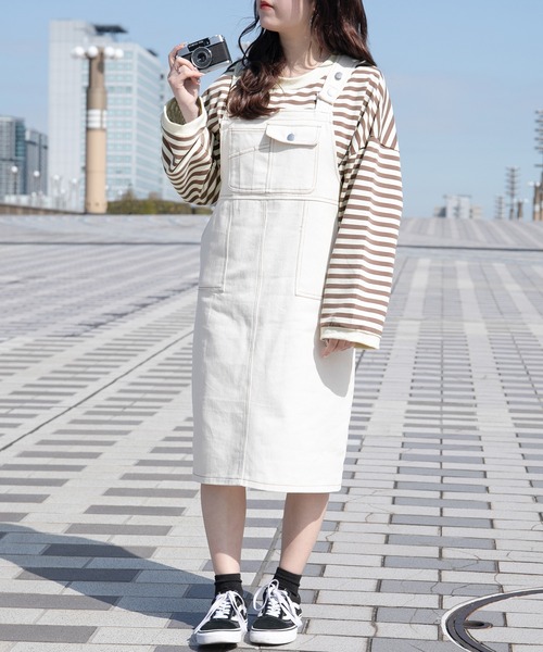 PairPair(ペアペア)の「ワイドスリーブボーダーロンT(レディース/リンクアイテム)(Tシャツ/カットソー・レディース・ブルー/ブラック/モカ・FREE)」の22枚目の写真