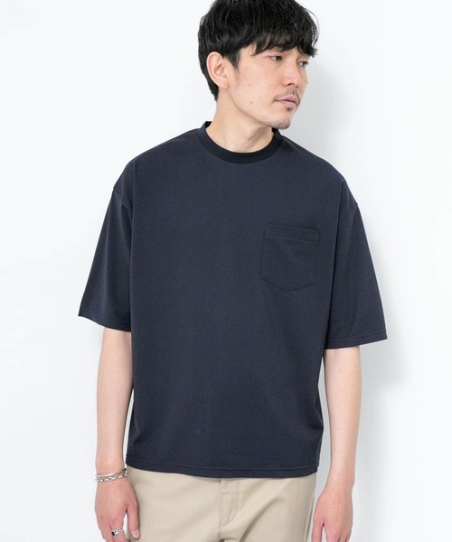 URBAN RESEARCH ROSSO MEN（アーバンリサーチロッソメン）の「『XLサイズあり』エアリーポンチ半袖Tシャツ（Tシャツ/カットソー・メンズ・ブラック/ネイビー/グレー/グレー系その他/ブルー系その他/ブルー/ホワイト・MEDIUM/LARGE/X-LARGE/SMALL）」の5枚目の写真