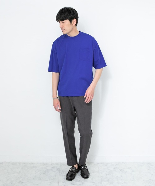URBAN RESEARCH ROSSO MEN（アーバンリサーチロッソメン）の「『XLサイズあり』エアリーポンチ半袖Tシャツ（Tシャツ/カットソー・メンズ・ブラック/ネイビー/グレー/グレー系その他/ブルー系その他/ブルー/ホワイト・MEDIUM/LARGE/X-LARGE/SMALL）」の15枚目の写真