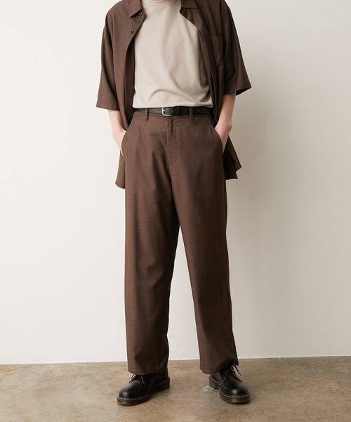 JUNRED（ジュンレッド）の「シャドーチェックワイドストレート（その他パンツ・メンズ・チャコールグレー/ダークブラウン・S/M/L）」の14枚目の写真