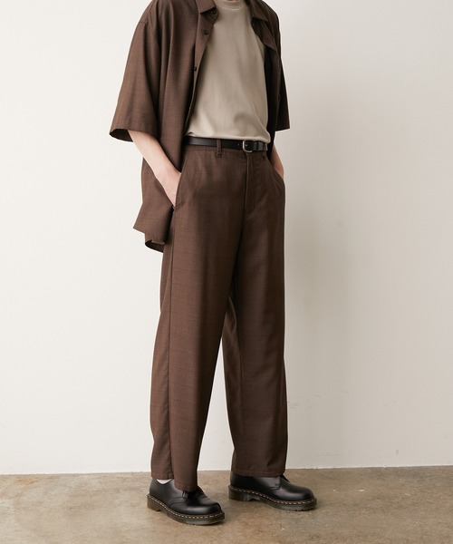 JUNRED（ジュンレッド）の「シャドーチェックワイドストレート（その他パンツ・メンズ・チャコールグレー/ダークブラウン・S/M/L）」の6枚目の写真