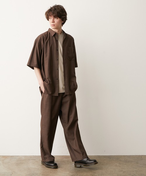 JUNRED（ジュンレッド）の「シャドーチェックワイドストレート（その他パンツ・メンズ・チャコールグレー/ダークブラウン・S/M/L）」の3枚目の写真