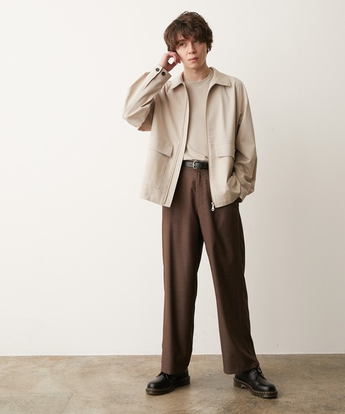 JUNRED（ジュンレッド）の「シャドーチェックワイドストレート（その他パンツ・メンズ・チャコールグレー/ダークブラウン・S/M/L）」の8枚目の写真