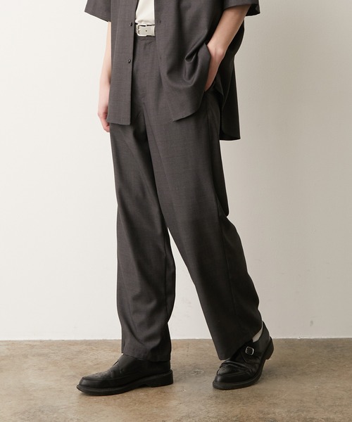 JUNRED（ジュンレッド）の「シャドーチェックワイドストレート（その他パンツ・メンズ・チャコールグレー/ダークブラウン・S/M/L）」の10枚目の写真