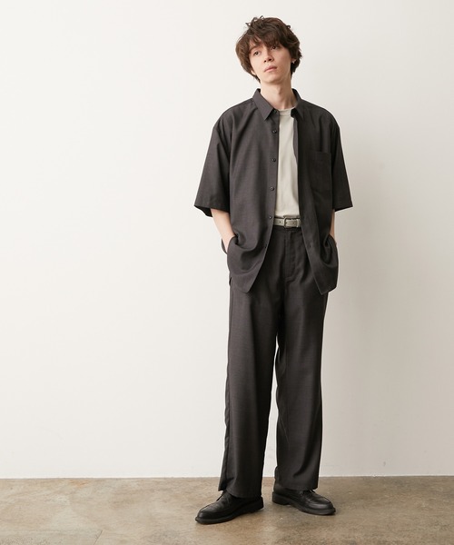 JUNRED（ジュンレッド）の「シャドーチェックワイドストレート（その他パンツ・メンズ・チャコールグレー/ダークブラウン・S/M/L）」の16枚目の写真