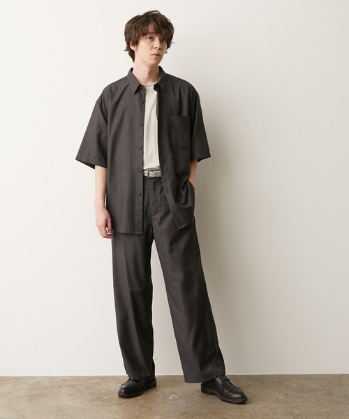 JUNRED（ジュンレッド）の「シャドーチェックワイドストレート（その他パンツ・メンズ・チャコールグレー/ダークブラウン・S/M/L）」の5枚目の写真