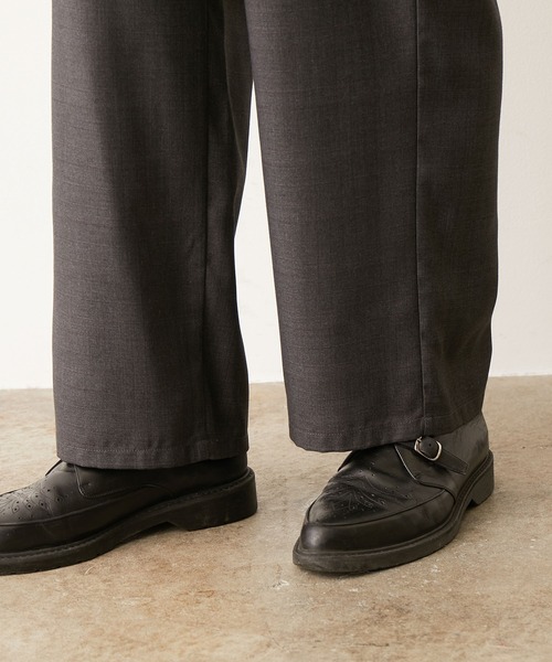 JUNRED（ジュンレッド）の「シャドーチェックワイドストレート（その他パンツ・メンズ・チャコールグレー/ダークブラウン・S/M/L）」の11枚目の写真