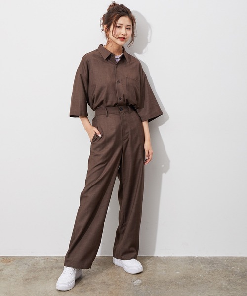 JUNRED（ジュンレッド）の「シャドーチェックワイドストレート（その他パンツ・メンズ・チャコールグレー/ダークブラウン・S/M/L）」の17枚目の写真