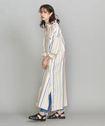 BEAUTY&YOUTH UNITED ARROWS | BY コットンマルチストライプ シャツロングワンピース(ワンピース)