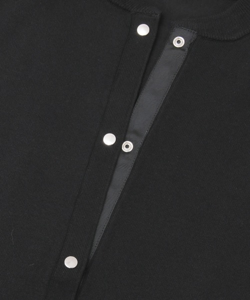 KBF+(ケービーエフプラス)の「KBF+ ルーズニットカーディガン(カーディガン/ボレロ・レディース・ブラック/オフホワイト/キャメル・ONE)」の13枚目の写真