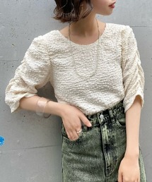 Kastane | ジャガードレースシャーリングT(Tシャツ/カットソー)