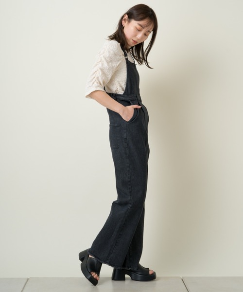 Kastane（カスタネ）の「ジャガードレースシャーリングT（Tシャツ/カットソー・レディース・ネイビー/グリーン/オレンジ/アイボリー/ピンク・FREE）」の10枚目の写真