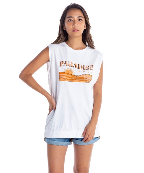 ROXY（ロキシー）の「PARADISE CITY/ロキシーマッスルタンクトップ（タンクトップ・レディース・ホワイト/ブラック/ベージュ・SMALL/MEDIUM/LARGE）」の8枚目の写真