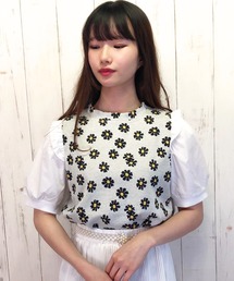 フラワー切替トップス