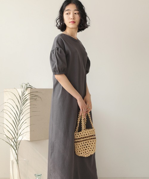 Bab（バブ）の「【WEB限定】２WAYデザインロングワンピース（ワンピース・レディース・パープル/オフホワイト/チャコール・38）」の12枚目の写真