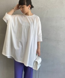 [mizuiro ind/ミズイロインド] クルーネック ビッグシルエットTシャツ