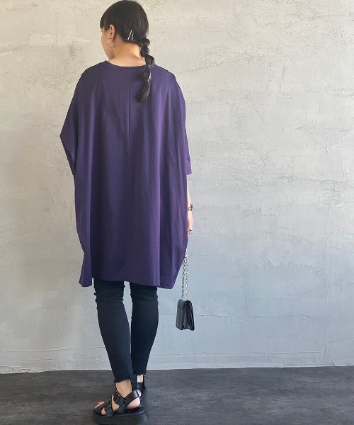 未着用★ミズイロインド ワイドシルエット ピンタックシャツ 薄パープル FREE mizuiroind（ミズイロインド）の「[mizuiro ind/ミズイロインド