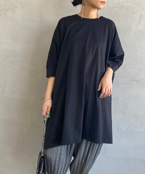 mizuiro ind/ミズイロインド] クルーネック ビッグシルエットT