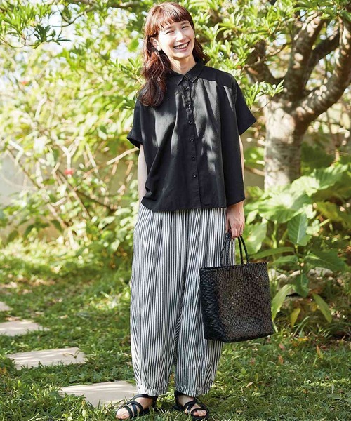 Sunny clouds（サニークラウズ）の「サニークラウズ　アラビアンパンツ（その他パンツ・レディース・ブラック/ホワイト×ブラック・MEDIUM/LARGE/X-LARGE/XX-LARGE/NM）」の4枚目の写真