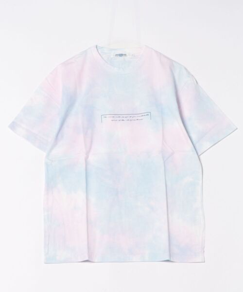 UNION STATION(ユニオンステーション)の「平織り天竺タイダイTシャツ(Tシャツ/カットソー・メンズ・ピンク/グリーン・LL/M/L)」の1枚目の写真
