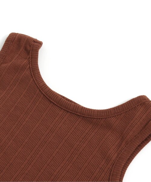 BREEZE（ブリーズ）の「/2WAYリブタンクトップ（タンクトップ・キッズ・ブラウン/チャコール・90/100/110/120/80/130/140）」の5枚目の写真