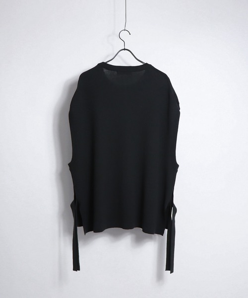 Confirm（コンファーム）の「Confirm / コンファーム サイドスリットオーバーニットベスト（ベスト・メンズ・ブラック/ベージュ/グレー/ミント・FREE）」の11枚目の写真